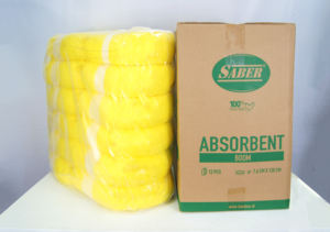 Chaussette absorbante chimique SABER haute capacité Small Boom 650 à évacuation rapide, jaune, pour les fuites de machines circulaires - Product Image 4