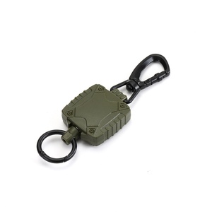 DF 118 Retractable Steel Wire Rope Keychain with <b>Elastic</b> Pull <b>Cord</b> Anti-Loss Design High Elasticity Easy-Pull Reel Rope Hook - Product Image 5