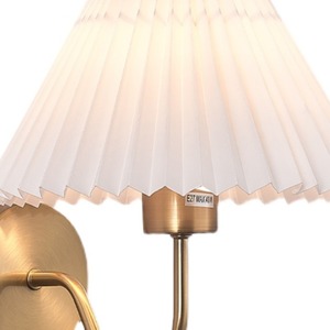 Modern Minimalist Nordic Style Wall <b>Lamp</b> for Bedroom Bedside Living Room Staircase Hallway Balcony <b>Study</b> Pleated Design - Product Image 4