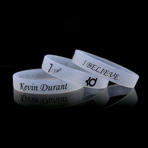 אישית אלסטי פרסומי wristbands עם לוגו מותאם אישית זוהר צמיד סיליקון גומי כהה - Product Image 1