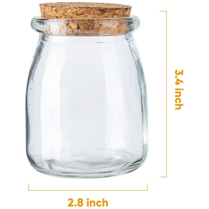 Hot Sale 30Pack Mini Food Jarra De Vidrio Yogurt Candy 150ml 5oz <b>Jam</b> Pudding Glass <b>Jars</b> With Cork Lid - Product Image 2