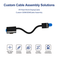 Câble d'affichage haute vitesse ICAPE 30 broches 5,4 Gbit/s avec gaine PVC/PTFE pour ordinateur portable, moniteur VR, OEM ODM