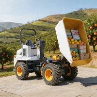 Dumper articulé sur roues de 3 tonnes, 4x4, tout-terrain, camion benne de chantier, 3000 kg, moteur diesel, benne pivotante pour l'exploitation minière