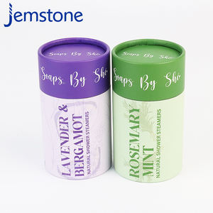 Caja de Tubo de Cartón Kraft Ecológica Impresa Personalizada para Loción Corporal, Embalaje de Tubo de Papel Cilíndrico Redondo para Sales de Baño y Jabón - Product Image 1