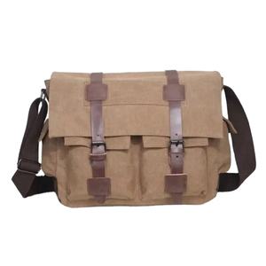 Mochila Cruzada de Lona Estilo Militar Retro para Hombre, Bolsa de Mensajero Promocional de Uso Diario con Compartimento para Portátil - Product Image 2