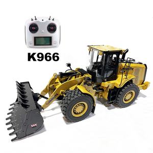 Huina <span class=keywords><strong>Kabolite</strong></span> <span class=keywords><strong>K966</strong></span> 1:16 hydraulique die chargeuse sur pneus camion sans brosse passe-temps modèle radiocommande RC Bulldozer jouet alliage coulé métal - Product Image 1