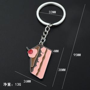 Soft Enamel Cake Key Chain Custom Metal Keychain for Sports Fans (Football/Basketball Themes) - Product Image 1