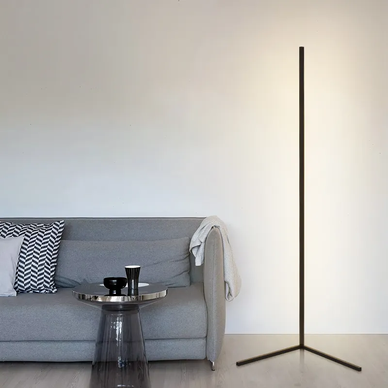 Floor Lamp Nordic Led Corner Standing Creative Bedroom Lamp with Table Ins Hot Sell Model for Hotel Minimalist Modern Black 90