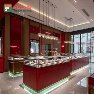 Vitrine de présentation de bijoux sur mesure pour boutique, cadre métallique, vitrine en verre pour magasin de marque - Product Image 2