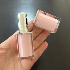 ISMAN 3.8g en Stock, Tubo de Lápiz Labial Cuadrado Transparente Rosa, Envase de Lápiz Labial Vacío Personalizado, Empaque Cosmético al por Mayor - Product Image 5