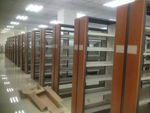 Meubles de bibliothèque en métal pour écoles et universités modernes, bibliothèque en acier double face avec 6 niveaux de rangement, serrure à clé, montage facile - Product Image 5