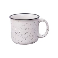 Venta al por mayor 350ml Taza de café clásica Logotipo personalizado Taza de esmalte