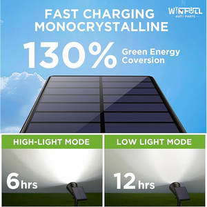 Projecteur solaire à haute luminosité, étanche, avec piquet de sol, pour jardin, cour, arbre, route, éclairage paysager, 6000K, lumière du jour - Product Image 5