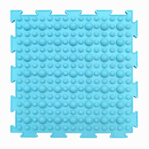 Teka-teki sensorik Set alas kaki akupresur, silikon Fidget mainan pendidikan modul karpet ortopedi untuk hiburan olahraga - Product Image 2