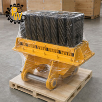 Nettoyeur de fond de tunnel à fils métalliques, brosse à trois rangées, 16-20 tonnes, 1200 mm, accessoire de balayage de ballast pour Hitachi