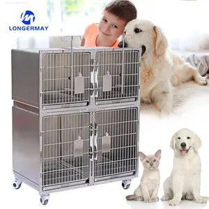 Dog Cat Veterinary 304 Stainless Steel Cage Full Round Corners Stainless Steel Wire Pet Cat Cage Outdoor Metal 33 For Sale