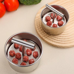 Presse à boulettes de viande en acier inoxydable, 6 trous, pour la cuisine à domicile - Product Image 4