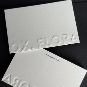 Carta personalizzata 400g-stampa a colori a singolo lato con Design in rilievo carta tipografica di alta qualità per biglietti d'invito - Product Image 5