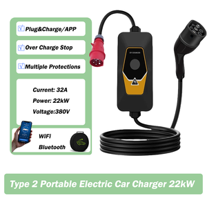 เครื่องชาร์จรถยนต์ไฟฟ้าแบบพกพาติดผนัง 7kW ชนิดที่ 2 พร้อมสายชาร์จ 3.5kW IEC62196 สำหรับรถยนต์ไฟฟ้ารุ่นใหม่ - Product Image 4