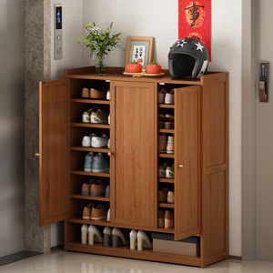 Best-Selling Modern <b>Wooden</b> Storage <b>Shoe</b> Cabinet with Door Durable <b>Shoe</b> <b>Racks</b> for Living Room & Hotel Use Customizable Size Color - Product Image 2