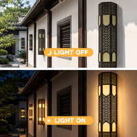 BOHONG Applique murale LED carrée populaire et durable pour jardin paysager, en acier inoxydable 304, effet marbre, étanche IP65, 16W, garantie 5 ans pour l'extérieur