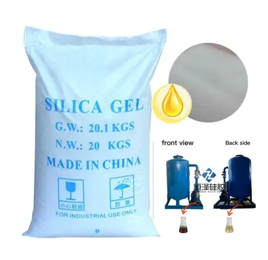 China Manufacturer Supply Bulk Price Bleaching Decolorized Chemical Silica Gel sand Decolorizing Sand For Black Dark Diesel Oil
