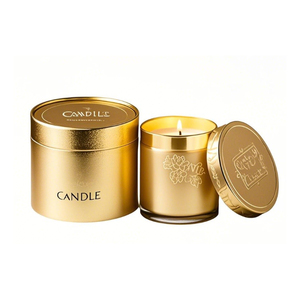 Envase de Papel para Velas con Impresión Personalizada y Lámina Dorada de Lujo, Tubo Cilíndrico Ecológico de Kraft para Aromaterapia y Empaque de Cera de Arena - Product Image 2