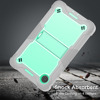 Étui robuste en silicone et polycarbonate pour Samsung Tab A9 (2023) X110/X115/X117 8,7 pouces avec béquille intégrée