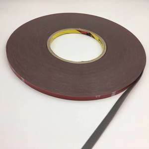 Nastro in Schiuma Acrilica Grigia 0,8mm X 33m Biadesivo Sensibile alla Pressione Resistente al Calore con Anima in Plastica per Auto, Edilizia e Sigillatura Sacchetti - Product Image 1