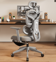 Chaise de bureau Runwood de luxe moderne à dossier haut en maille, design ergonomique confortable, hauteur réglable, appui-tête pivotant et coulissant