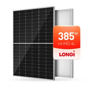 Longi siyah güneş enerjisi panelleri 400Wp 405W 410W 415watt Transparente Pv modülü tedarikçileri