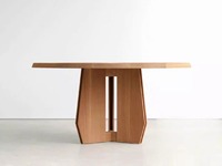 Table de salle à manger classique DISHI, design simple, structure en bois, table ronde pour hôtel, restaurant, villa, maison