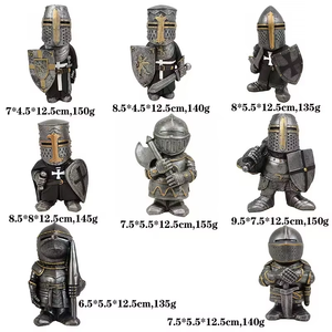 Statue de Gardien Médiéval, Armure de Samouraï, Chevalier, Nain, OR34, Sculpture en Résine de Chevalier Européen, Art, Statue de Gnome de Jardin Extérieur - Product Image 2
