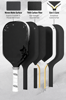 Raquette de pickleball personnalisée OEM Design GEN5 avec noyau en mousse EPP, carbone T800, approuvée USAPA pour les compétitions professionnelles adultes