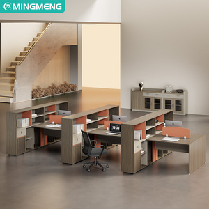 <b>Office</b> employee desk, simple modern four-person <b>computer</b> desk, <b>office</b> partition cubicle, finance employee desk - Product Image 5