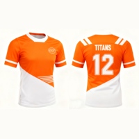 Conjunto de Uniforme de Rugby para Niños y Jóvenes, Jersey y Pantalones Cortos, Sublimado, Ligero, Duradero, para Entrenamiento Escolar y Deportivo