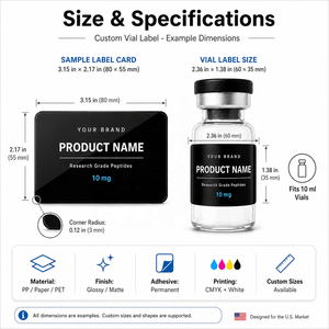 Etichette Adesive Personalizzate per Flaconi, Stampa Olografica, Adesivi ed Etichette per Flaconi di Medicinali, Design e Campione Gratuiti ODM, 2ml/5ml/10ml - Product Image 5