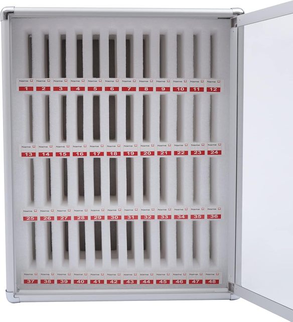 Lightweight Aluminum Mobile Phone Lock Box for Classroom Cell Phones Storage Cabinet Freestanding/Wall-Mounted with a Locked