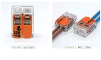 Boîte Complète de 100 Connecteurs de Fils WAGO 221-412, Bornes Parallèles, Connecteurs à Connexion Rapide – Produit Neuf Original et Authentique