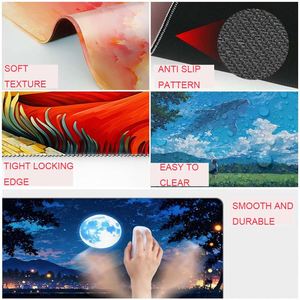 Anime Style <b>Scratch</b> Proof Rectangular Mouse Pad Fabric Gaming with Non Slip Rubber Base for Laptop Office Use in Stock - Product Image 2
