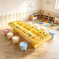 Table de jeu multifonctionnelle pour enfants Chiquitos avec rangement intégré et rainures pour blocs de construction – Idéale pour l'éducation préscolaire et les activités ludiques