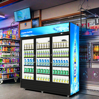 Congélateur vertical pour boissons Réfrigérateur vertical d'usine de boissons alimentaires Refroidisseur de boissons debout