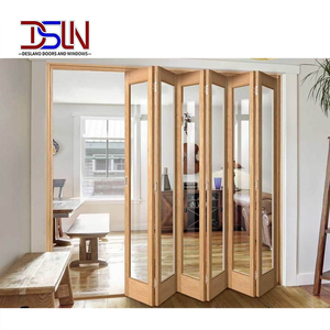 Porte patio intérieure pliante en alliage d'aluminium, double vitrage feuilleté, système à rupture de pont thermique, coupe-vent - Product Image 1