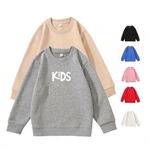 Wholesale 320GSM Oversize Kids Hoodies Children Terry Pullover Children's Kids Crew-Neck Sweater Shirt Sports Jogger - Product Image 2