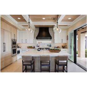 Gabinetes de Cocina Modernos Americanos, Panel de Puerta de Tablero de Partículas HDF con Gabinetes de Cocina Lacados - Product Image 4