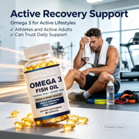 Cápsulas de Aceite de Pescado Omega 3 Superalimento en Oferta, Vitaminas EPA y DHA para la Salud del Cerebro y el Corazón para Adultos