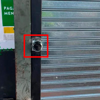 Serrure en acier de 73 mm pour porte à enroulement, design moderne, installation facile, modèle OEM HBMR, utilisation pour immeubles de bureaux, garantie 1 an