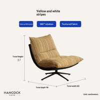 Vente directe usine – Fauteuil inclinable rotatif pour salon et balcon, style INS, décontracté, en tissu, multifonctionnel