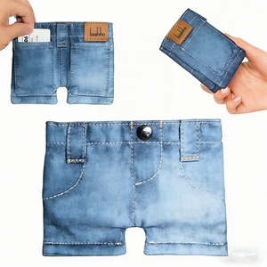 Boshiho Factory Wholesale Jeans Wallet Personalized Denim Coin Purse Foldable Pants Card <b>Holder</b> Wallet - Product Image 4