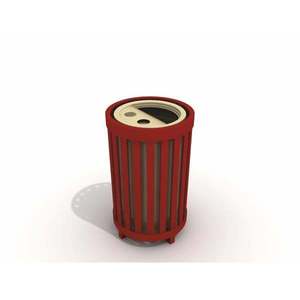 Bote De Basura Exterior, Metal Con Cenicero Superior 33l - Product Image 1